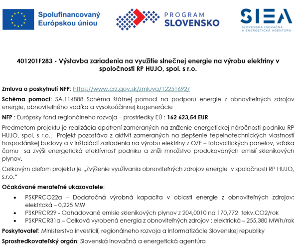 Spolufinancovanie I